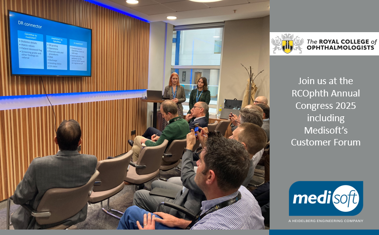Medisoft will once again be attending the Royal College of Ophthalmologists Annual Congress 2025, taking place at the ACC Liverpool in May.